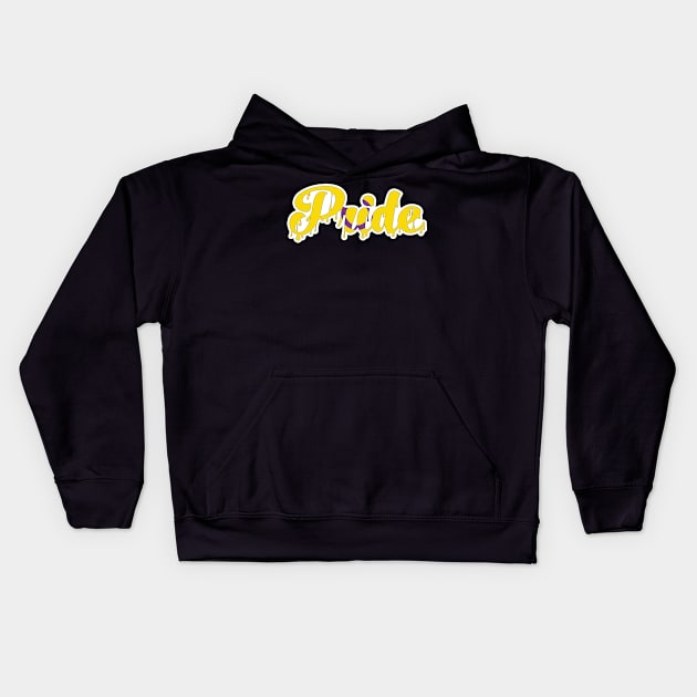 Intersex Pride Drip Kids Hoodie by HyperOtterDesigns